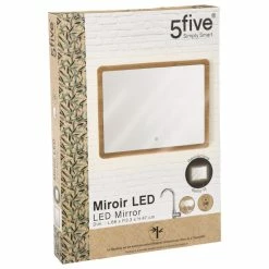 Miroir Rectangulaire 66x47 Bambou LED 5Five -Demeyers Magasin miroir rectangulaire 66x47 bambou led 5five 4