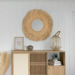 Miroir Rond 80 Cm En Roseau Ael Atmosphera -Demeyers Magasin miroir rond 80 cm en roseau ael atmosphera 2