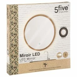 Miroir Rond D57 Bambou LED 5Five -Demeyers Magasin miroir rond d57 bambou led 5five 1 3