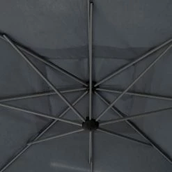 Parasol Décentré Carré Manoa Ardoise Hespéride -Demeyers Magasin parasol decentre carre manoa ardoise hesperide 1 2