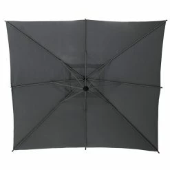 Parasol Décentré Carré Manoa Ardoise Hespéride -Demeyers Magasin parasol decentre carre manoa ardoise hesperide 1 4