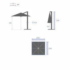 Parasol Décentré Carré Manoa Vert Olive Hespéride 10 Parasol Décentré Carré Manoa Vert Olive Hespéride -Demeyers Magasin parasol decentre carre manoa vert olive hesperide 3