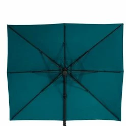 Parasol Décentré Eléa Inclinable Rectangulaire Bleu Canard Hespéride -Demeyers Magasin parasol decentre elea inclinable 3x4 bleu canard hesperide 2