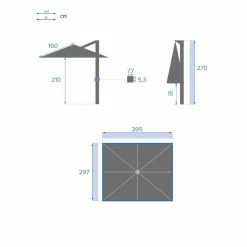 Parasol Déporté Rectangulaire Equador Ardoise Hespéride 17 Parasol Déporté Rectangulaire Equador Ardoise Hespéride -Demeyers Magasin parasol deporte rectangulaire equador ardoise hesperide 1 7
