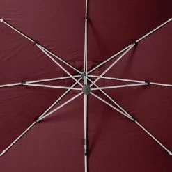 Parasol Déporté Rectangulaire Equador Bordeaux Hespéride -Demeyers Magasin parasol deporte rectangulaire equador bordeaux hesperide 6