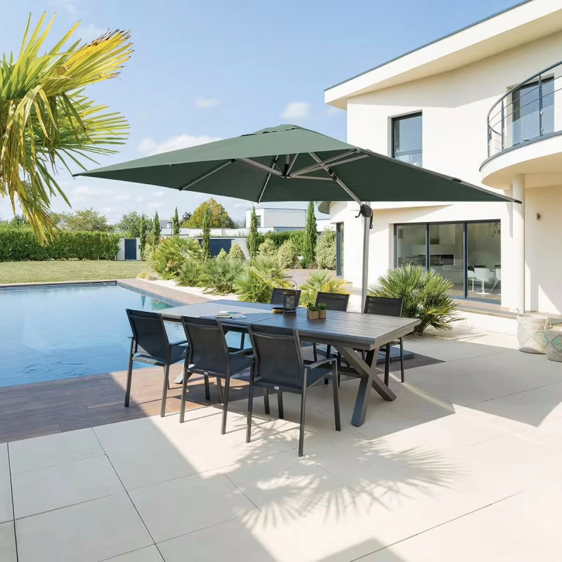 Parasol Déporté Rectangulaire Equador Olive Hespéride 3 Parasol Déporté Rectangulaire Equador Olive Hespéride