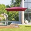 Parasol Droit Carré 2,5x2,5m Soya Bordeaux Hespéride -Demeyers Magasin parasol droit carre 25x25m soya bordeaux hesperide