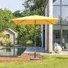 Parasol Droit Carré 2,5x2,5m Soya Jaune Moutarde Hespéride -Demeyers Magasin parasol droit carre 25x25m soya jaune moutarde hesperide