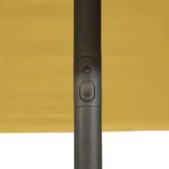 Parasol Droit Carré 2,5x2,5m Soya Jaune Moutarde Hespéride -Demeyers Magasin parasol droit carre 25x25m soya jaune moutarde hesperide 4