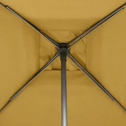 Parasol Droit Carré 2,5x2,5m Soya Jaune Moutarde Hespéride -Demeyers Magasin parasol droit carre 25x25m soya jaune moutarde hesperide 5