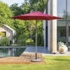 Parasol Droit Rond 2,7m Soya Bordeaux Hespéride -Demeyers Magasin parasol droit rond 27m soya bordeaux hesperide