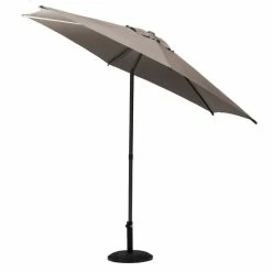 Parasol Droit Rond 2,7m Soya Taupe Hespéride -Demeyers Magasin parasol droit rond 27m soya taupe hesperide 2