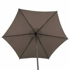 Parasol Droit Rond 2,7m Soya Taupe Hespéride -Demeyers Magasin parasol droit rond 27m soya taupe hesperide 4
