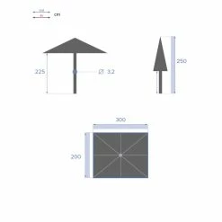 Parasol Mat Central 2x3 M Loompa Moutarde Hespéride 17 Parasol Mat Central 2x3 M Loompa Moutarde Hespéride -Demeyers Magasin parasol mat central 2x3 m loompa moutarde hesperide 7