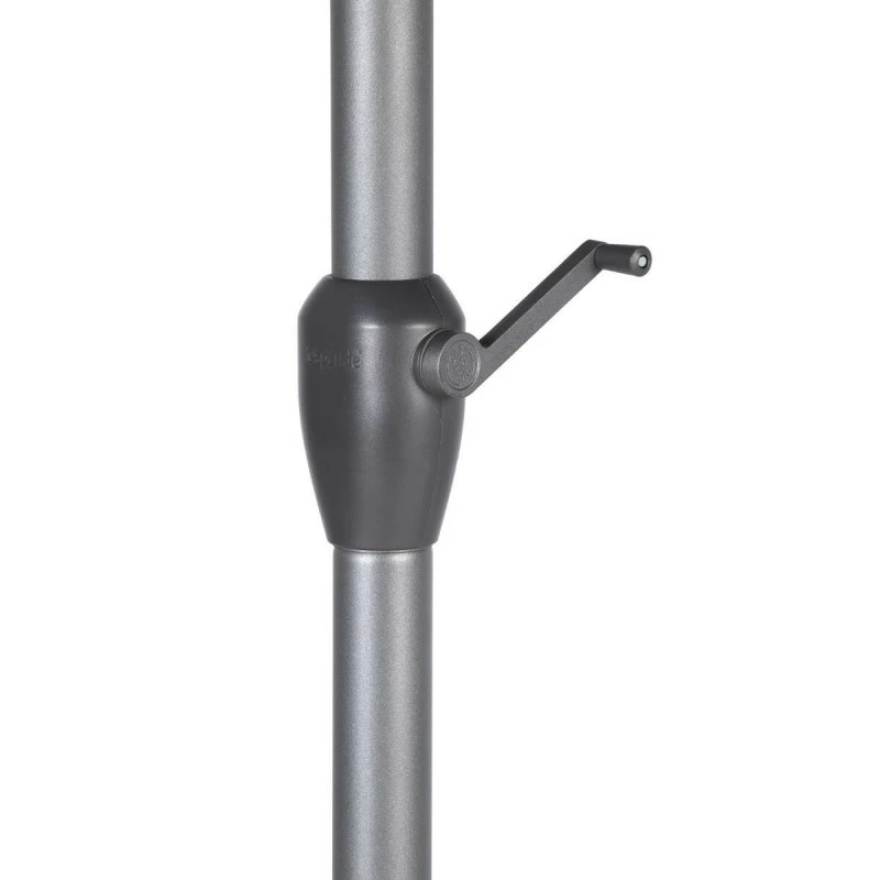 Parasol Mat Central Rond 3m Loompa Ardoise Hespéride 8 Parasol Mat Central Rond 3m Loompa Ardoise Hespéride – Image 6