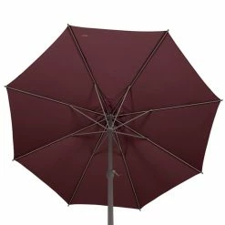 Parasol Mat Central Rond 3m Loompa Bordeaux Hespéride -Demeyers Magasin parasol mat central rond 3m loompa bordeaux hesperide 3