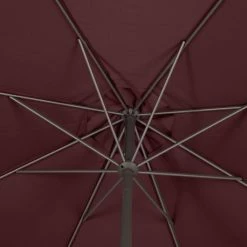 Parasol Mat Central Rond 3m Loompa Bordeaux Hespéride -Demeyers Magasin parasol mat central rond 3m loompa bordeaux hesperide 4