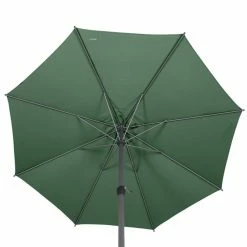 Parasol Mat Central Rond 3m Loompa Olive Hespéride -Demeyers Magasin parasol mat central rond 3m loompa olive hesperide 1 3