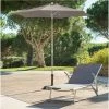 Parasol Rond 2,3m Anzio Taupe Hespéride -Demeyers Magasin parasol rond anzio hesperide taupe