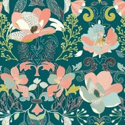 Parure De Lit Amelia Bleu Canard Et Motifs 240x220 Atmosphera -Demeyers Magasin parure de lit amelia bleu canard et motifs 240x220 atmosphera 2