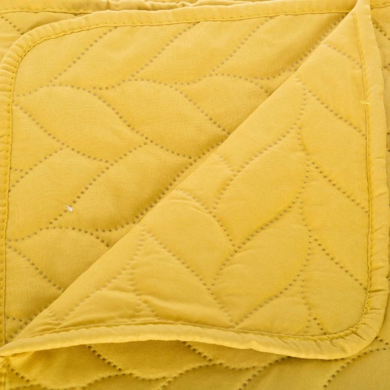 PARURE LIT 2 P. TRESSES DESSUS LIT 2 TAIES OCRE ATMOSPHERA 7 PARURE LIT 2 P. TRESSES DESSUS LIT 2 TAIES OCRE ATMOSPHERA – Image 5