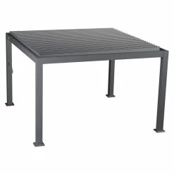 Pergola Carrée 3,6x3,6m Evora Graphite Hespéride 8 Pergola Carrée 3,6x3,6m Evora Graphite Hespéride -Demeyers Magasin pergola carree 36x36m evora graphite hesperide 2