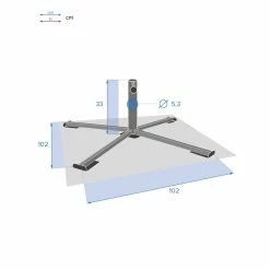 Pied De Parasol Pliant Grand Modèle Anthracite Hespéride -Demeyers Magasin pied de parasol pliant grand modele anthracite hesperide 4