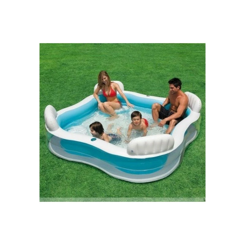 Piscine Carrée Familiale Avec Sièges Intex 6 Piscine Carrée Familiale Avec Sièges Intex – Image 4