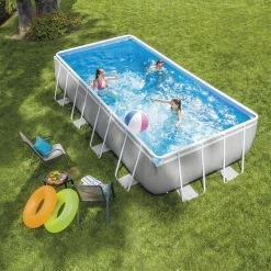 Piscine Tubulaire Prism Rectangulaire 4.88 X 2.44 X 1.07m Intex + Accessoires -Demeyers Magasin piscine tubulaire prism rectangulaire 488 x 244 x 107m intex accessoires 2