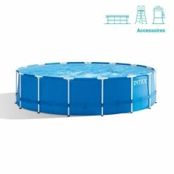 Piscine Tubulaire Ronde Intex 4,57 X 1,22 M Avec Accessoires Intex 7 Piscine Tubulaire Ronde Intex 4,57 X 1,22 M Avec Accessoires Intex -Demeyers Magasin piscine tubulaire ronde intex 457 x 122 m avec accessoires intex 2