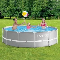 Piscine Tubulaire Ronde Prism Intex 3,66 X 0,99 M Avec Accessoires Intex