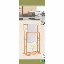 Porte Serviettes Bambou 2 Barres -Demeyers Magasin porte serviettes bambou 2 barres 1 1