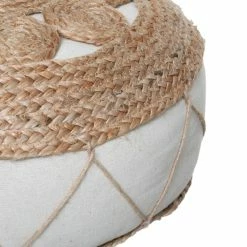 Pouf En Jute Ajouré 43x18 Atmosphera -Demeyers Magasin pouf en jute ajoure 43x18 atmosphera 2
