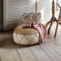Pouf En Jute Ajouré 43x18 Atmosphera -Demeyers Magasin pouf en jute ajoure 43x18 atmosphera 5