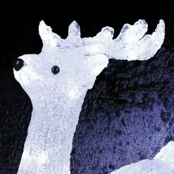Renne Debout Lumineux 40 LED Blanc -Demeyers Magasin renne debout lumineux 40 led blanc 1
