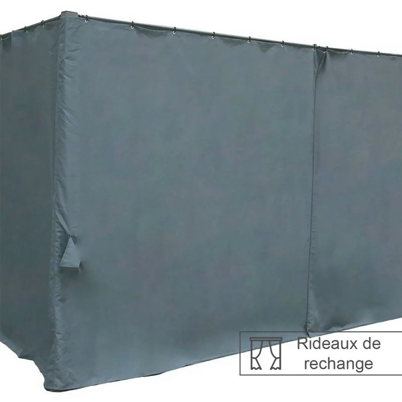 Rideaux Ardoises Pour Tonnelle Rectangulaire Palmeira Hespéride 4 Rideaux Ardoises Pour Tonnelle Rectangulaire Palmeira Hespéride – Image 2