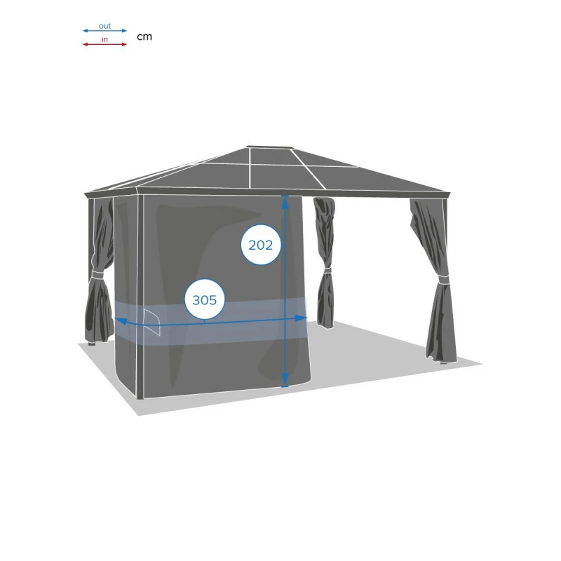 Rideaux De Tonnelle Belize Ardoise Hespéride 5 Rideaux De Tonnelle Belize Ardoise Hespéride – Image 3