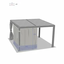 Rideaux Pour Tonnelle Majaé 3,6x3,6 M Hespéride -Demeyers Magasin rideaux pour tonnelle majae 36x36 m hesperide 1 2