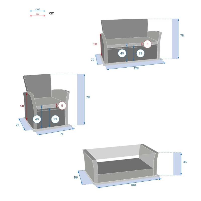 Salon Bora-bora Terre Ombre 4 Places Hespéride 6 Salon Bora-bora Terre Ombre 4 Places Hespéride – Image 4