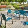 Salon De Jardin 4 Places Elyn Bleu Canard / Graphite Hespéride -Demeyers Magasin salon de jardin 4 places elyn bleu canard graphite hesperide