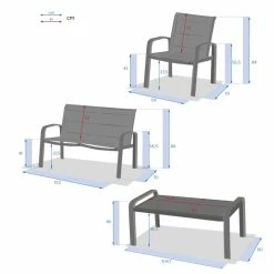Salon De Jardin 4 Places Elyn Bleu Canard / Graphite Hespéride 17 Salon De Jardin 4 Places Elyn Bleu Canard / Graphite Hespéride -Demeyers Magasin salon de jardin 4 places elyn bleu canard graphite hesperide 7