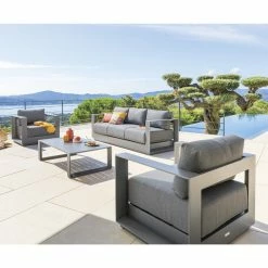 Salon De Jardin Allure Graphite 5p Hespéride