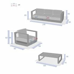 Salon De Jardin Allure Graphite 5p Hespéride -Demeyers Magasin salon de jardin allure graphite 5p hesperide 3