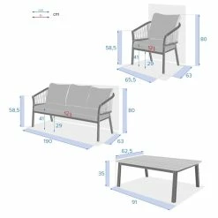 Salon De Jardin Oriengo 5 Places Anthracite/graphite Hespéride -Demeyers Magasin salon jardin oriengo 5 places anthracite graphite hesperide 9