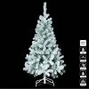 Sapin De Noël 150 Cm Vert Floqué Blanc -Demeyers Magasin sapin de noel vert 150 cm floque blanc
