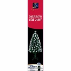 Sapin De Noël 120 Cm Vert Lumineux LED Blanc -Demeyers Magasin sapin lumineux 120 cm vert fibre optique 1