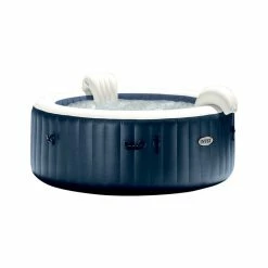 Spa Gonflable 6 Places Bulles Et Leds Blue Navy Intex -Demeyers Magasin spa gonflable bulles et leds 6 places blue navy intex 1
