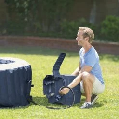 Spa Gonflable 6 Places Bulles Et Leds Blue Navy Intex -Demeyers Magasin spa gonflable bulles et leds 6 places blue navy intex 6