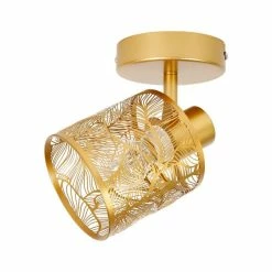 Spot Calathéa Métal Ajouré Doré Ostaria -Demeyers Magasin spot calathea metal ajoure dore ostaria 3