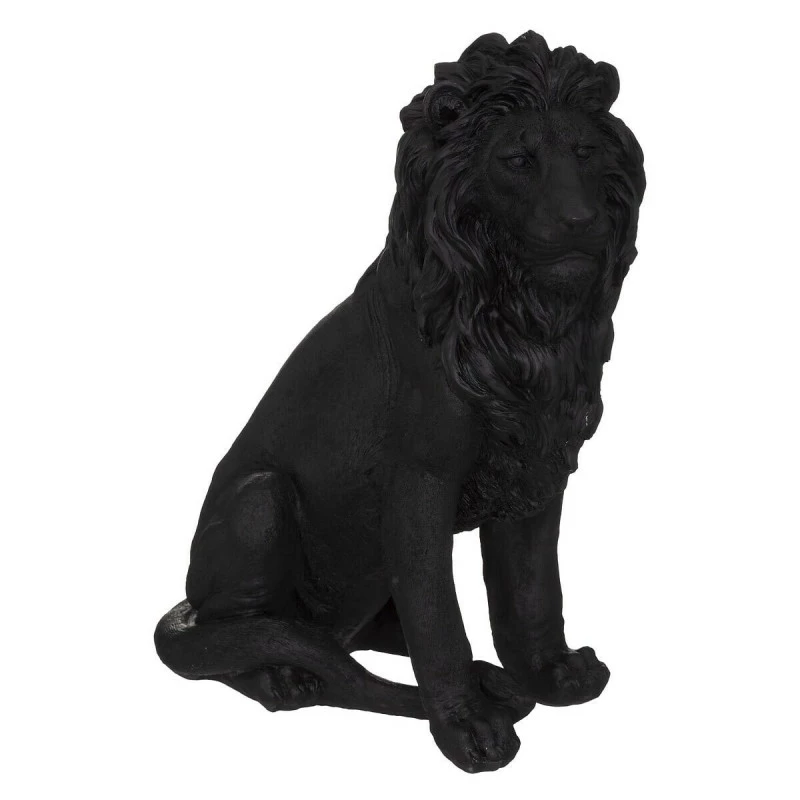 Statue De Lion Résine Noire H52 Atmosphera 3 Statue De Lion Résine Noire H52 Atmosphera